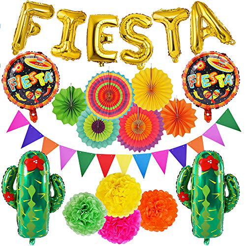 Rainbow Paper Fans Party Decorations Mexican Fiesta Hanging Decor BM